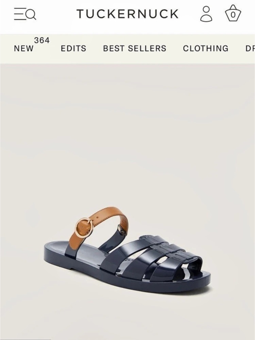 TuckerNuck Riley Jelly Sandals Blue & Brown